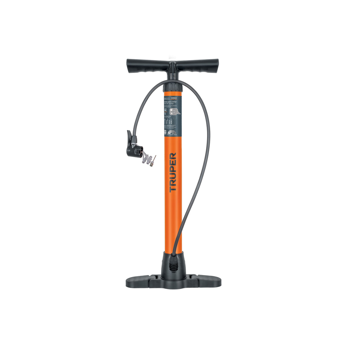 BOMBA MANUAL DE AIRE 100 PSI PARA INFLAR NEUMATICOS TRUPER