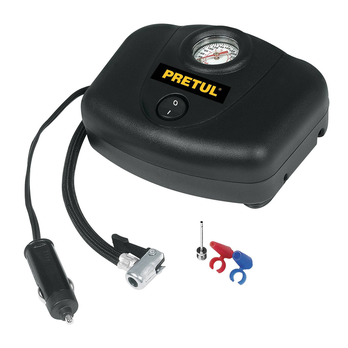 COMPRESOR DE AIRE 12 VOLTIOS PARA AUTO PRETUL