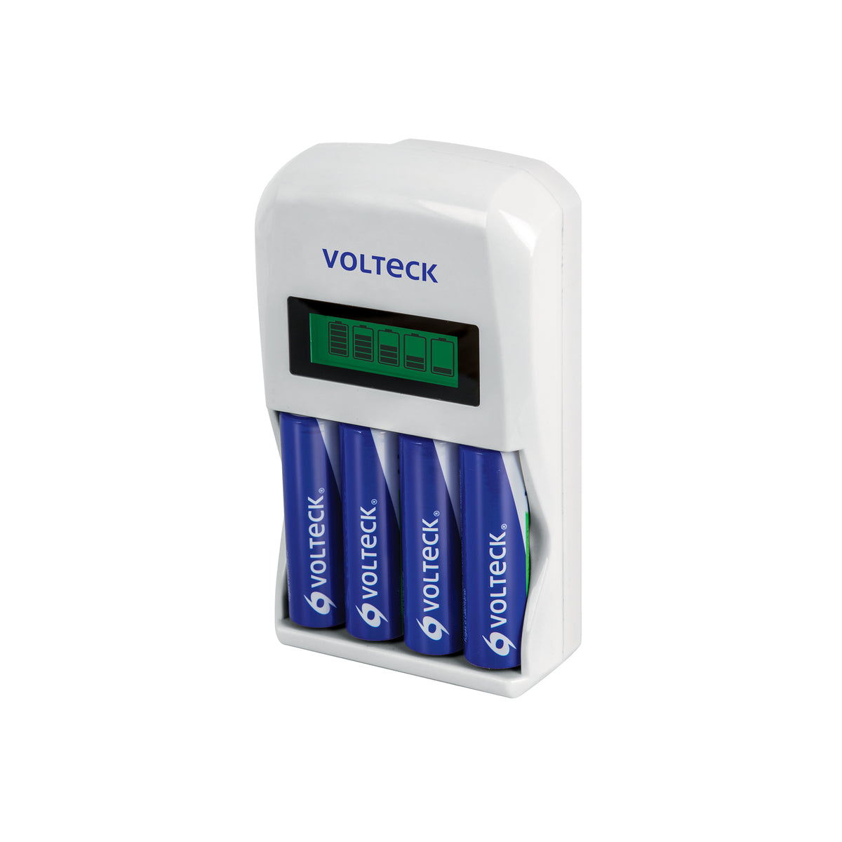 CARGADOR DE PILAS AA AAA INCLUYE 4 PILAS AA VOLTECK