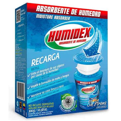 ABSOR HUMIDEX VASO 2 RECARGAS 300 GR - SUPERMIX