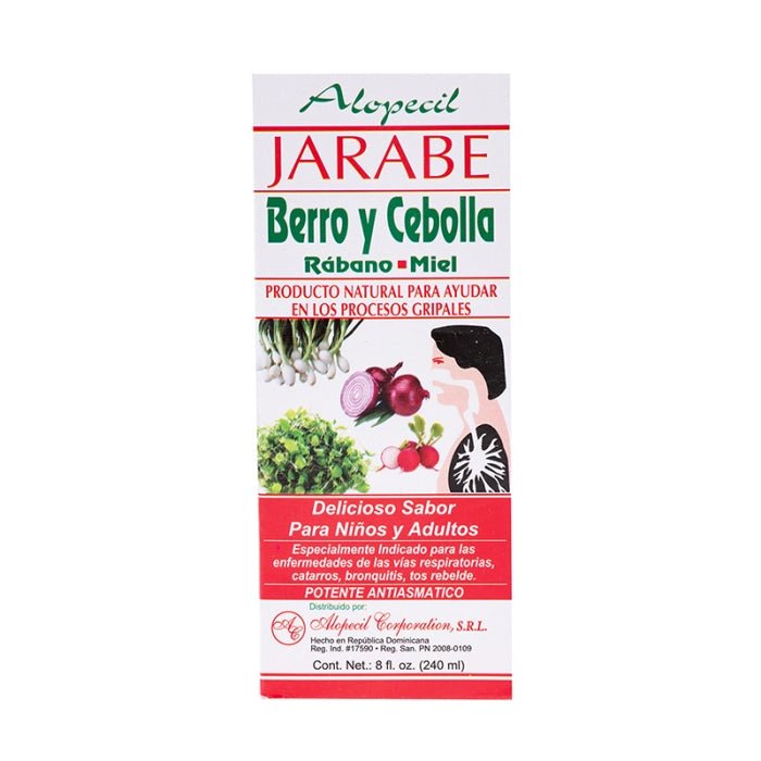 ALOPECIL JARABE DE BERRO Y CEBOLLA 8 OZ - SUPERMIX