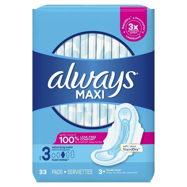 ALWAYS TUALLA SANITARIA MAXI PADS 33 CT - SUPERMIX