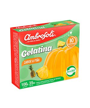 AMBROSOLI GELATINA SABOR PIÑA 3.5 OZ - SUPERMIX