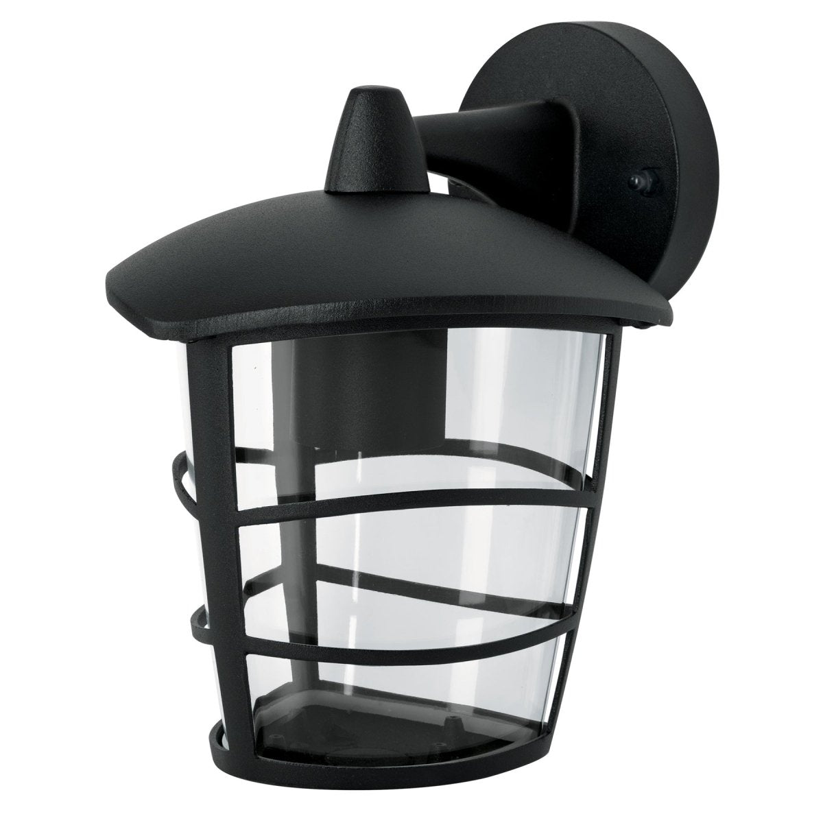 APLIQUE TIPO FAROL MODERNO NEGRO DE ALUMINIO ZOCALO E27 VOLTECK - SUPERMIX