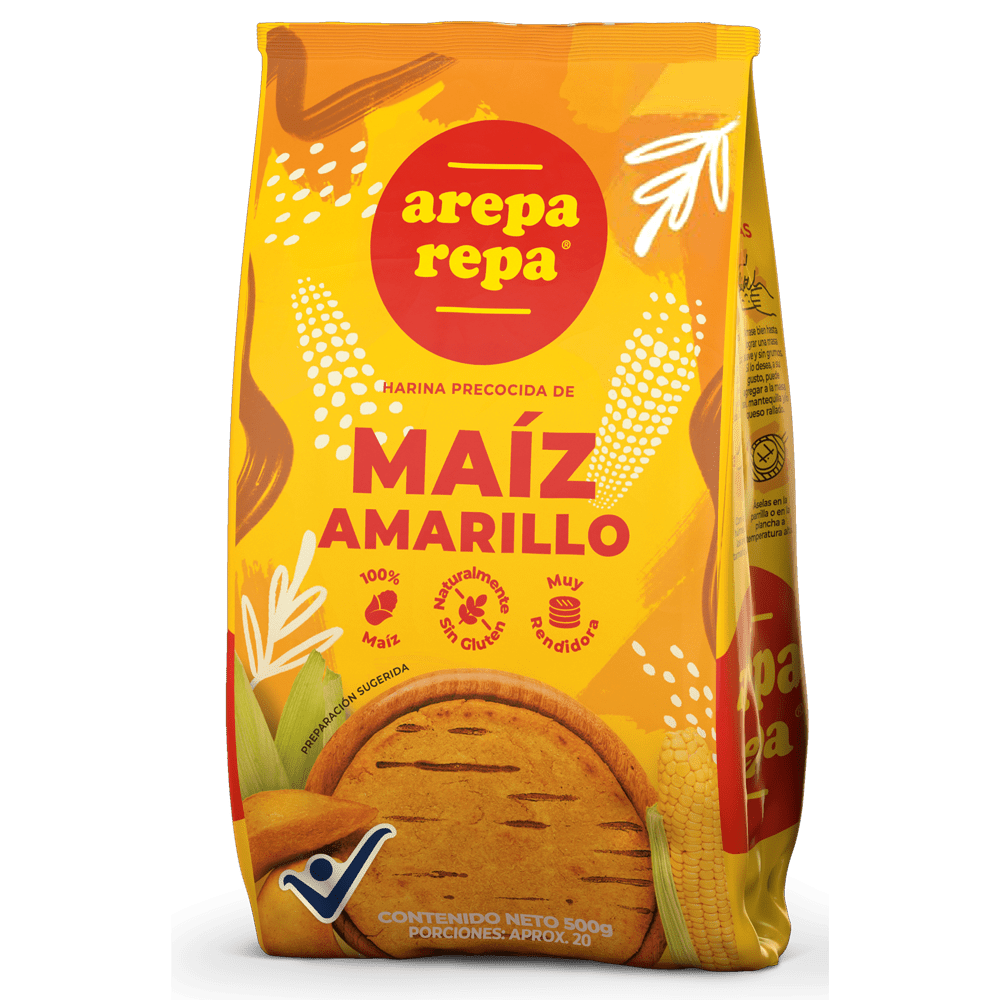 AREPAREPA HARINA DE MAIZ AMARILLO 500GR - SUPERMIX