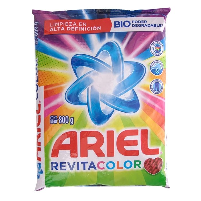 ARIEL DETERGENTE EN POLVO REVITACOLOR PWD 800 GRS - SUPERMIX