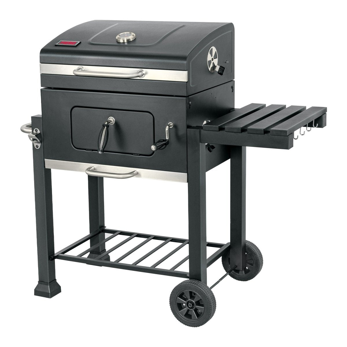 ASADOR DE ACERO PARA CARBÓN, CON TAPA - SUPERMIX