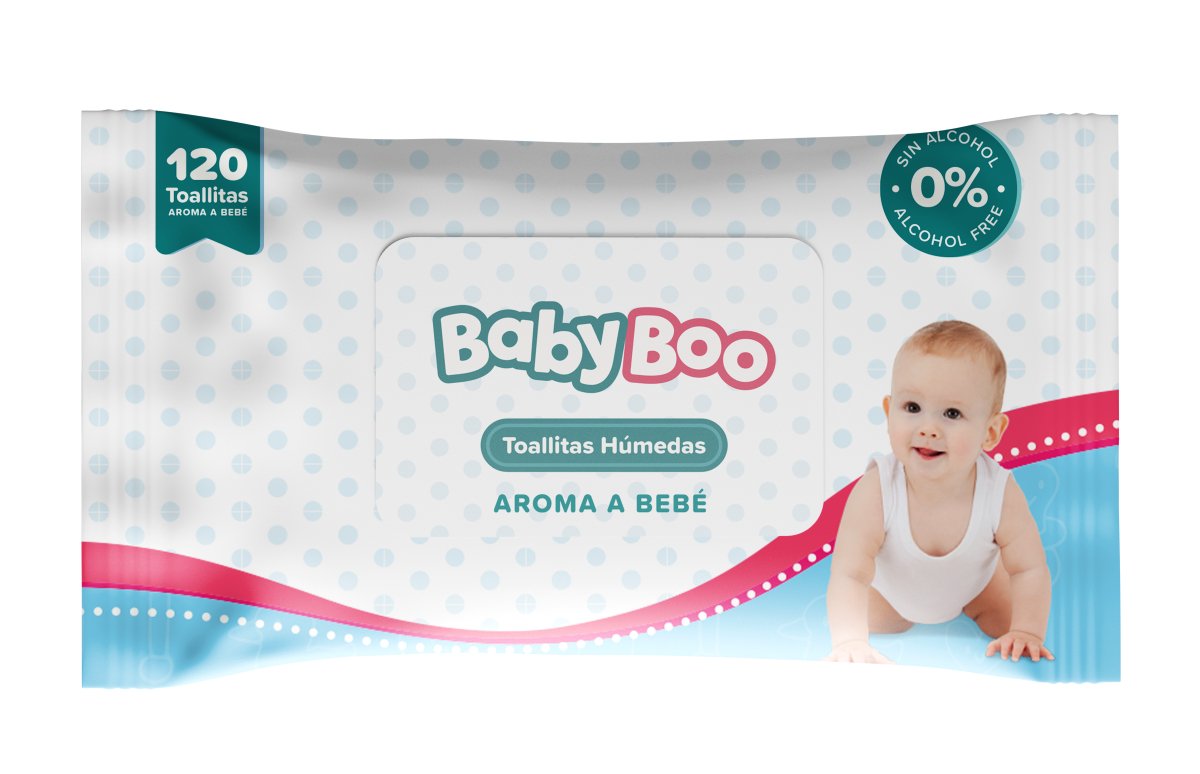 BABYBOO TOALLAS HUMEDAS CON FRAGANCIA 120 UNDS - SUPERMIX