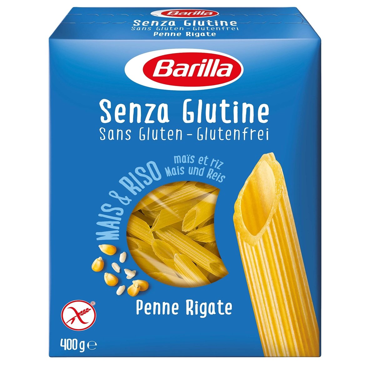 BARILLA PASTA PENNE RIGATE SIN GLUTEN 400 GR - SUPERMIX