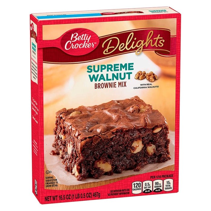 BETTY CROCKER SUPREME MEZCLA NUEZ BROWNIE MIX 16.5 OZ - SUPERMIX