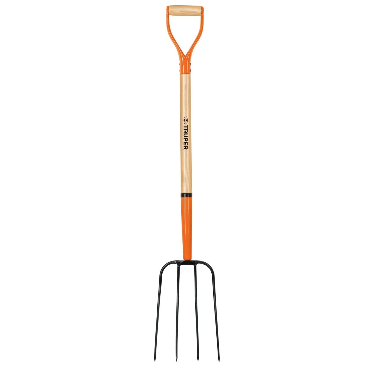 BIELDO PARA PAJA DE 4 DIENTES MANGO DE MADERA 35" TRUPER - SUPERMIX