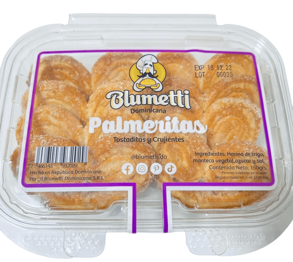 BLUMETTI PALMERITAS 150 GRS 8 Unidad - SUPERMIX
