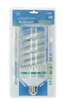 BOMB LED LUZ BLANCA 30W ESPIRAL - SUPERMIX