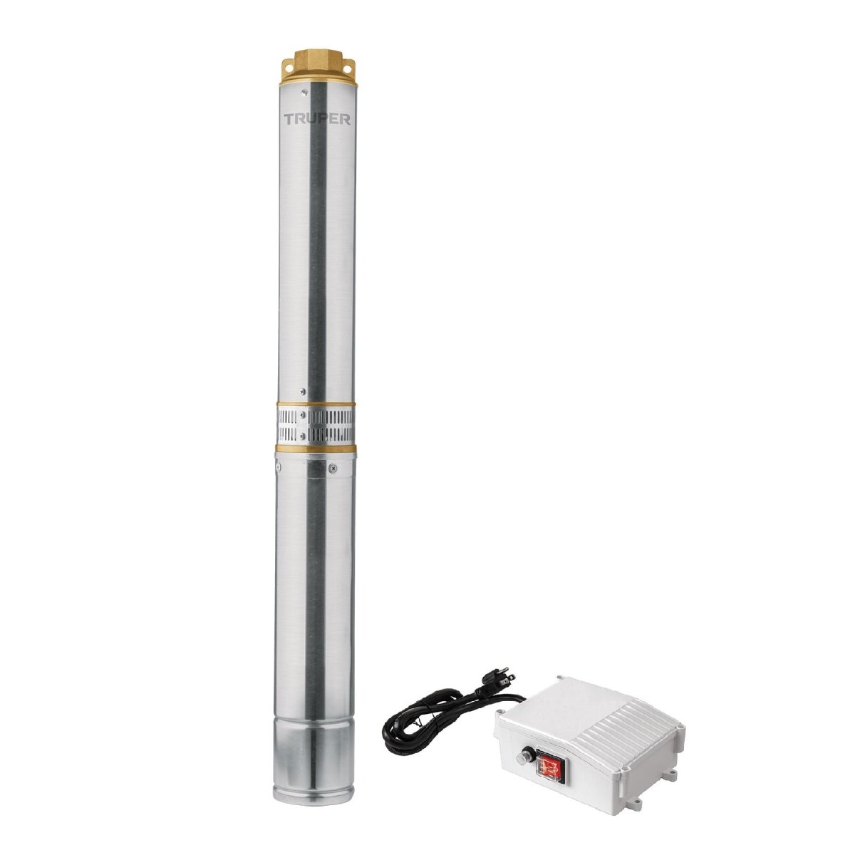 BOMBA 1 1/2 HP SUMERGIBLE PARA AGUA LIMPIA TIPO BALA TRUPER - SUPERMIX