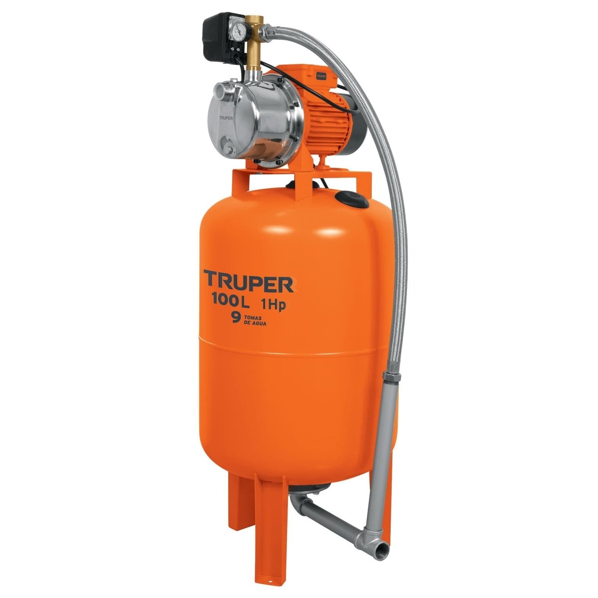 BOMBA 1 HP HIDRONEUMATICA DE 100LTS TRUPER - SUPERMIX
