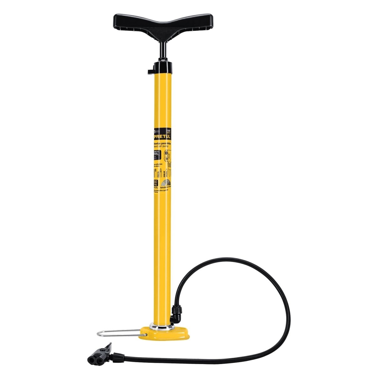 BOMBA MANUAL DE AIRE 80 PSI PARA INFLAR NEUMATICOS PRETUL - SUPERMIX