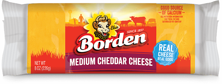 BORDEN QUESO BARRA CHEDDAR MEDIUM 8 OZ - SUPERMIX