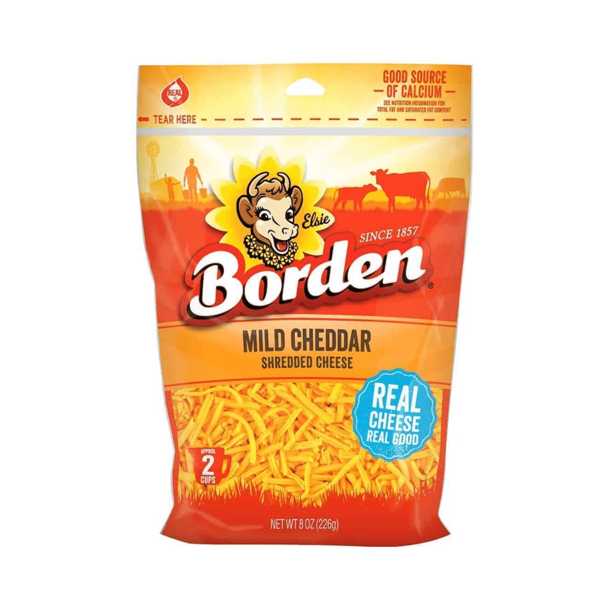 BORDEN QUESO BARRA CHEDDAR MILD 8 OZ - SUPERMIX