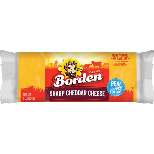 BORDEN QUESO BARRA CHEDDAR SHARP 8 OZ - SUPERMIX