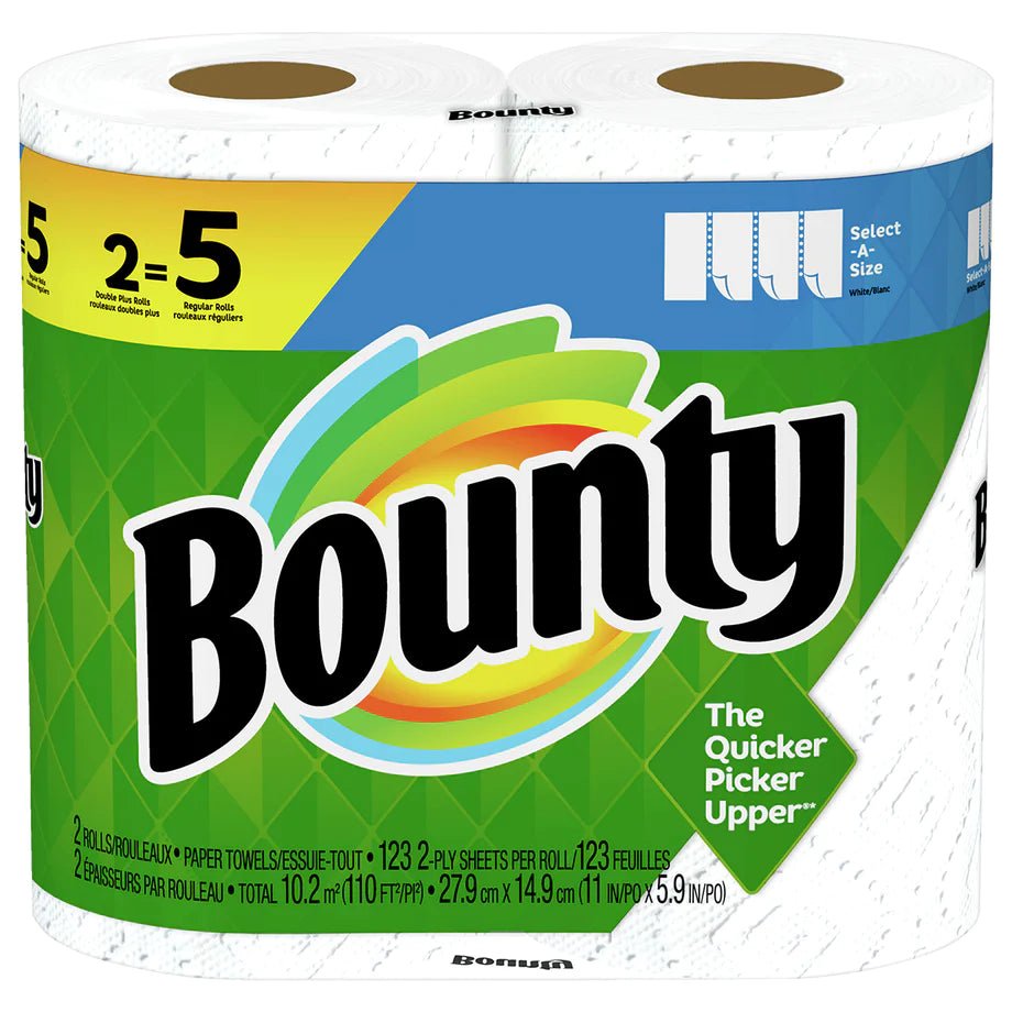 BOUNTY PAPEL TOALLA SAS WHITE 2 PACK 98 HOJAS - SUPERMIX