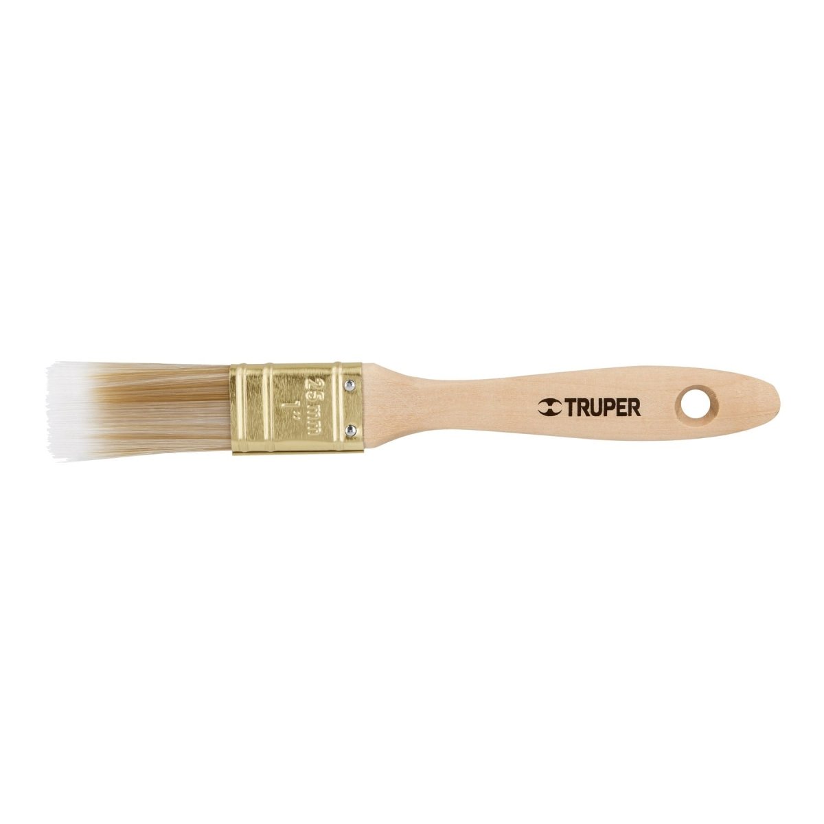 BROCHA 1" CORTE RECTO PELO DE POLIESTER MANGO DE MADERA TRUPER - SUPERMIX
