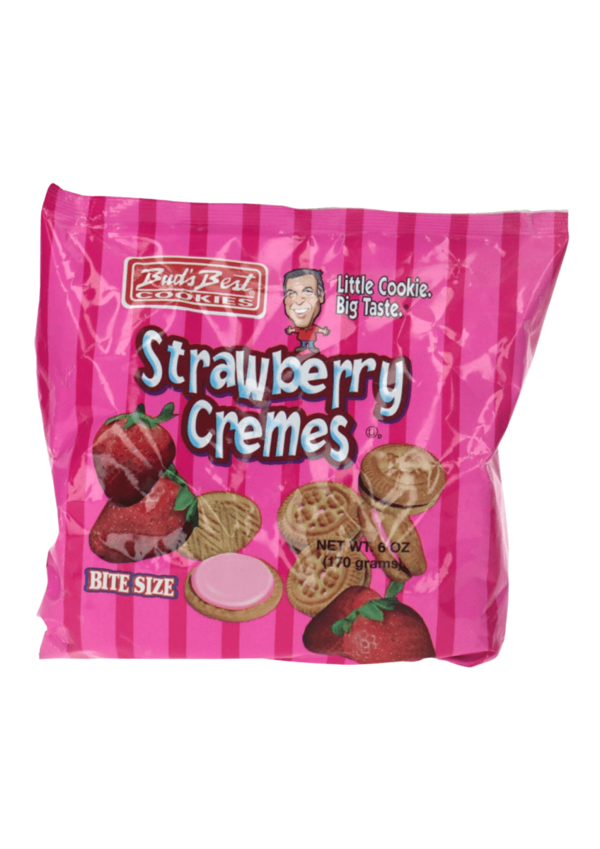 BUDS BEST COOKIES STRAWBERRY CREMES 6OZ - SUPERMIX