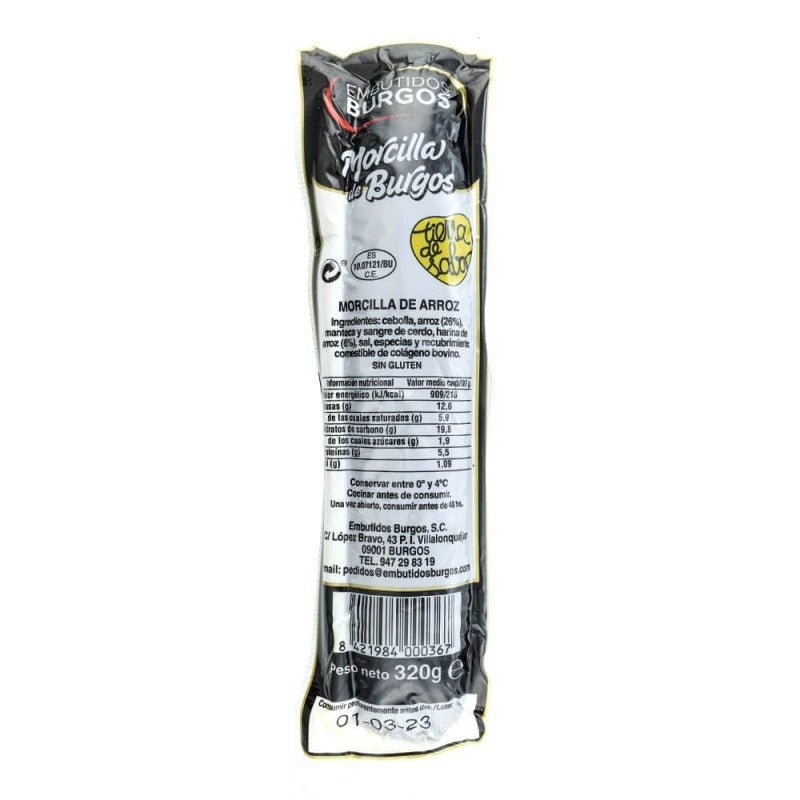 BURGOS MORCILLA DE ARROZ 320 GRS - SUPERMIX