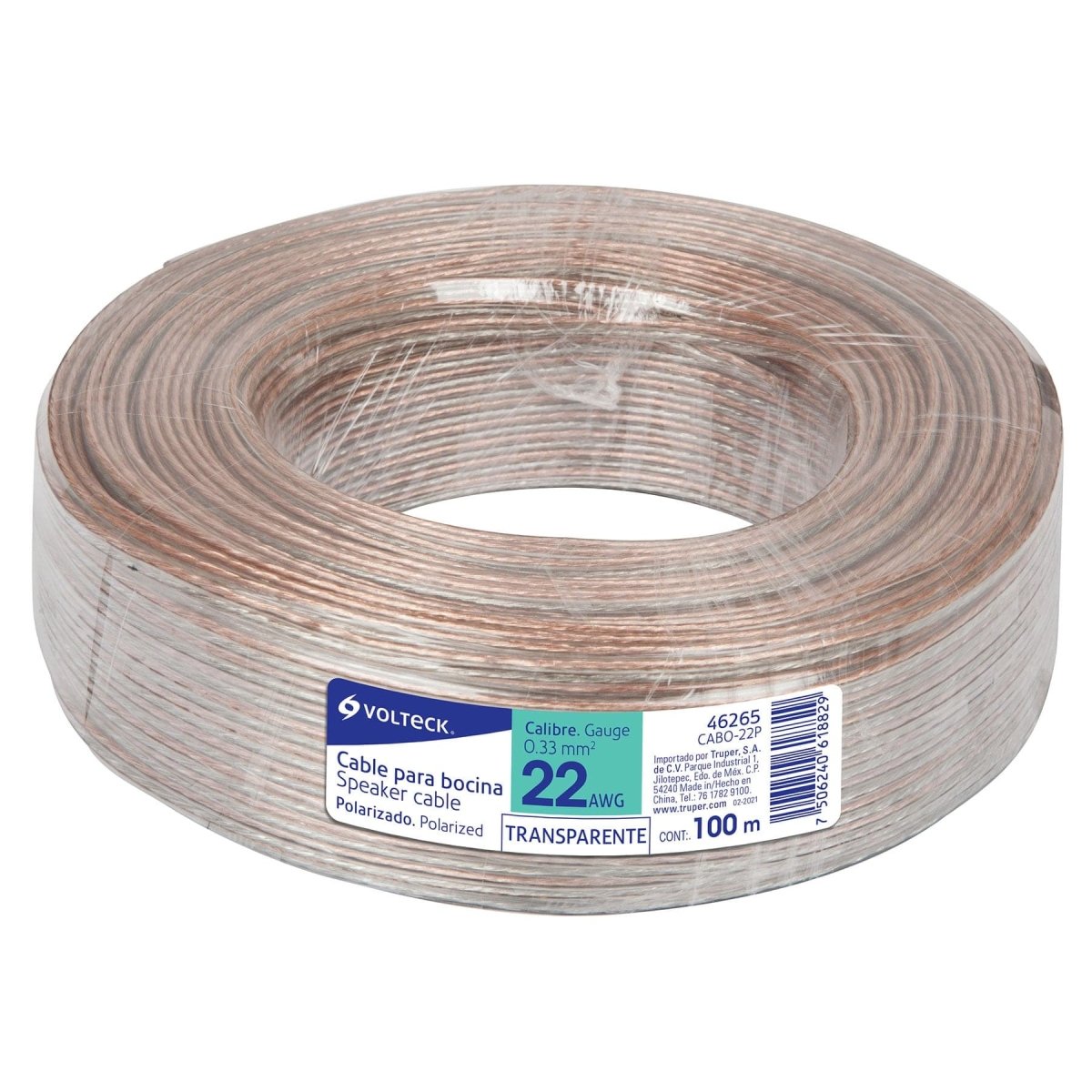 CABLE PARA BOCINA POLARIZADO DE 100 METROS - SUPERMIX