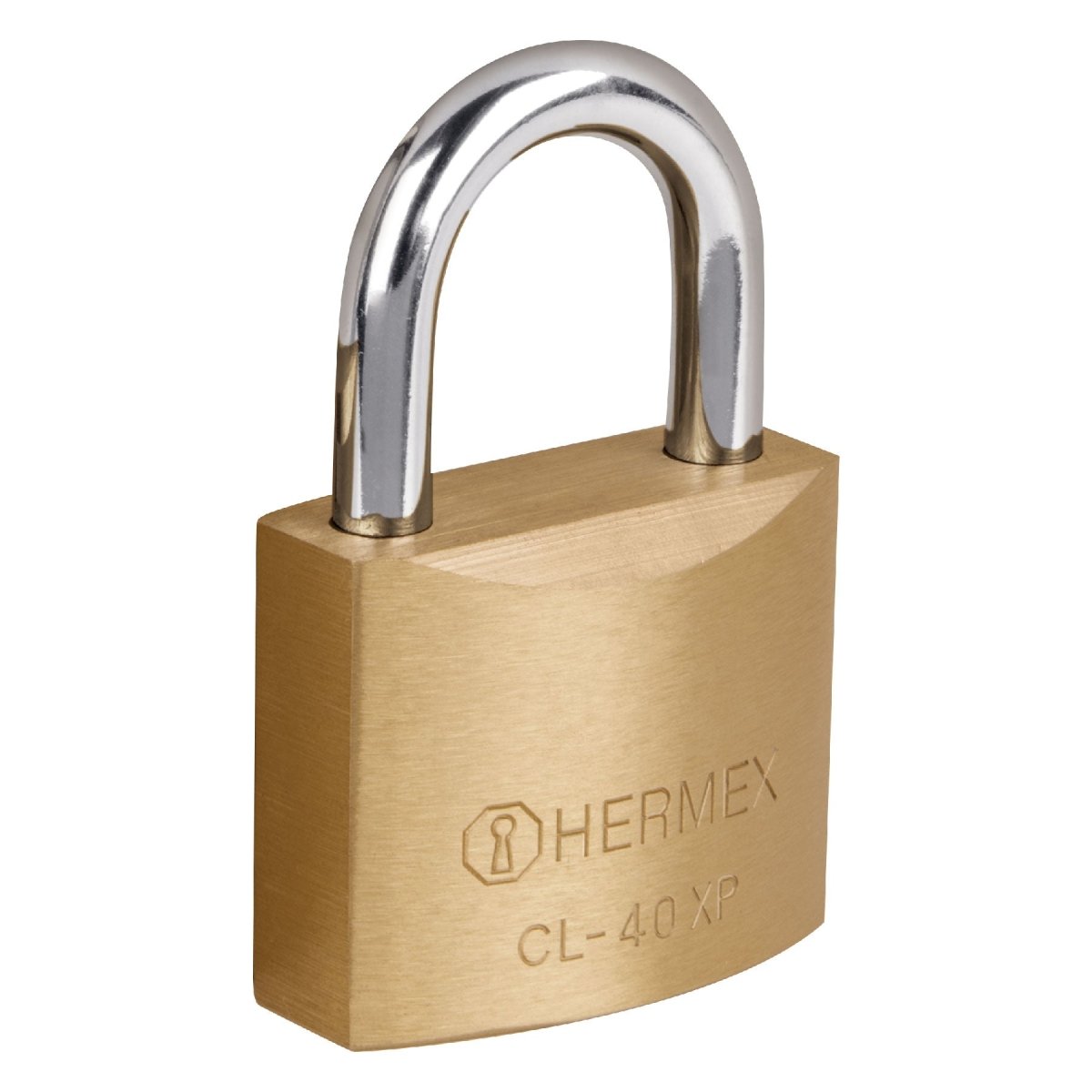 CANDADO 50MM DE LATON SOLIDO CON LLAVE TETRA HERMEX BASIC - SUPERMIX
