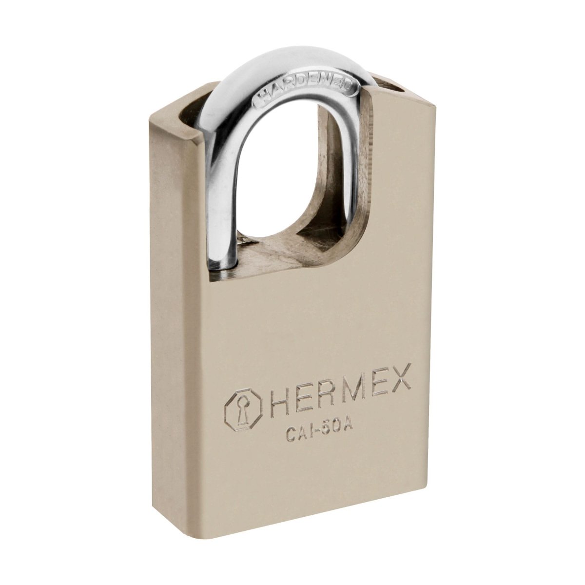 CANDADO 60MM LLAVE ANTI - GANZUA ACERO INOXIDABLE HERMEX - SUPERMIX
