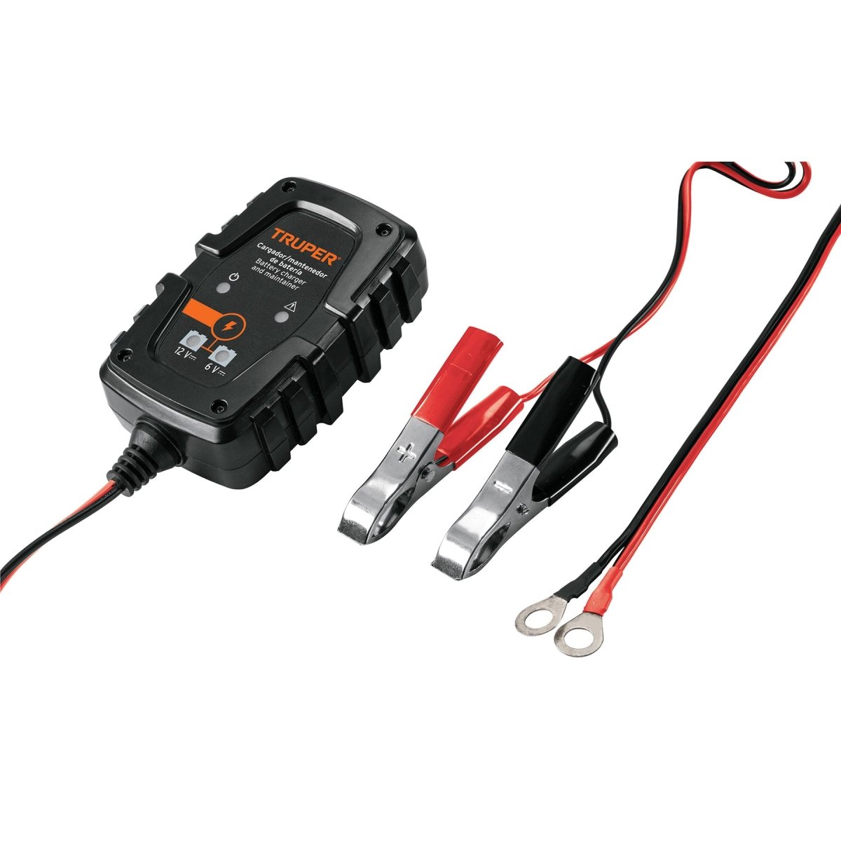 CARGADOR DE 1 A PARA BATERÍAS DE 6 Y 12V, TRUPER - SUPERMIX