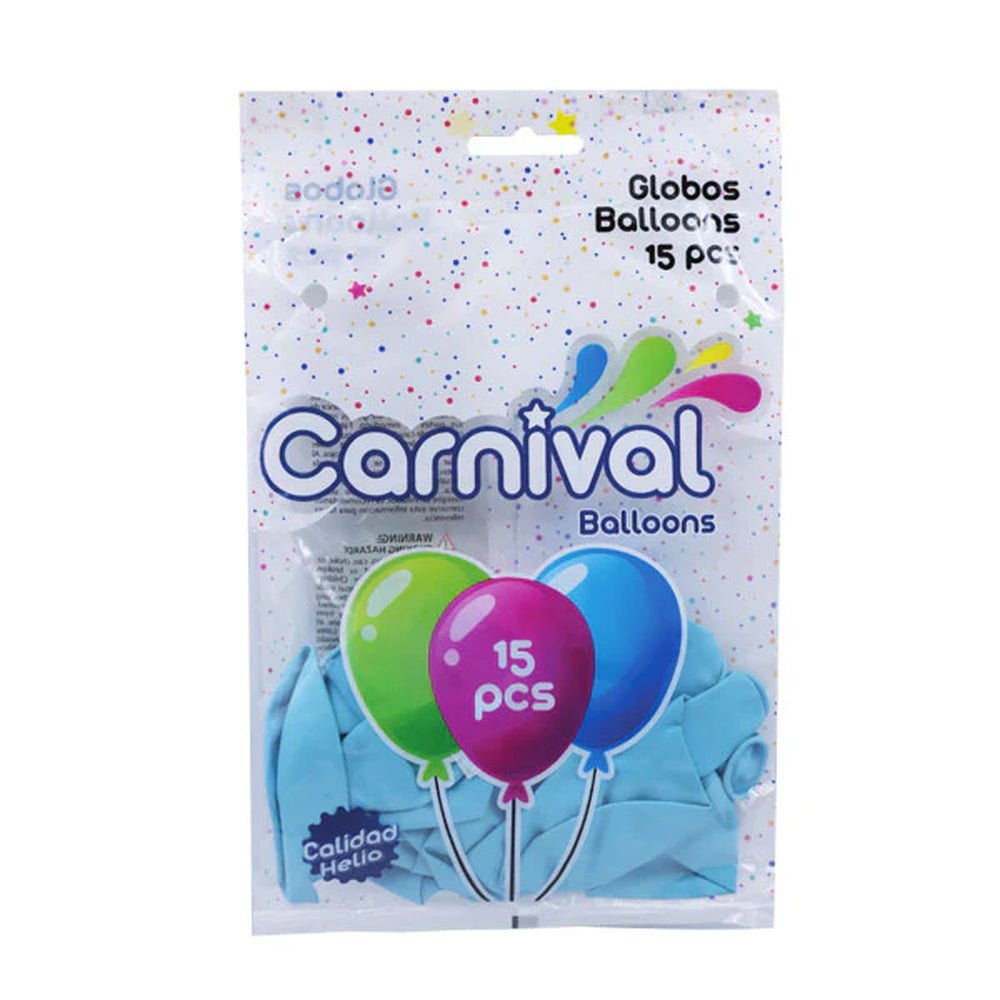 CARNIVAL GLOBOS AZUL CELESTE NO. 12 - SUPERMIX