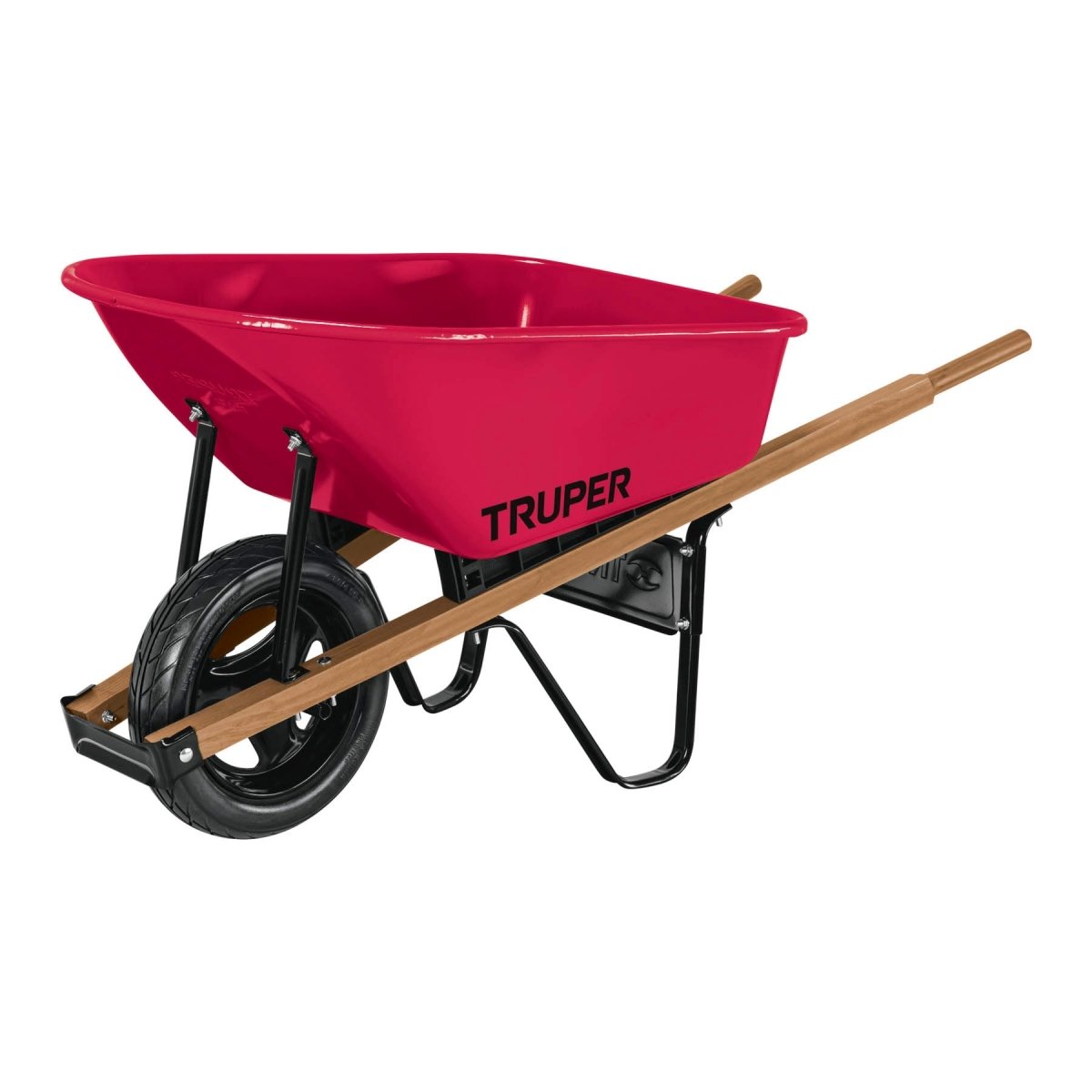 CARRETILLA 6FT3 MANGOS DE MADERA Y IMPONCHABLE TRUPER - SUPERMIX