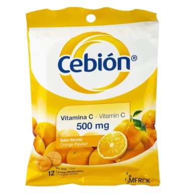 CEBION MAST. 500MG. NARANJA 12 CT. - SUPERMIX