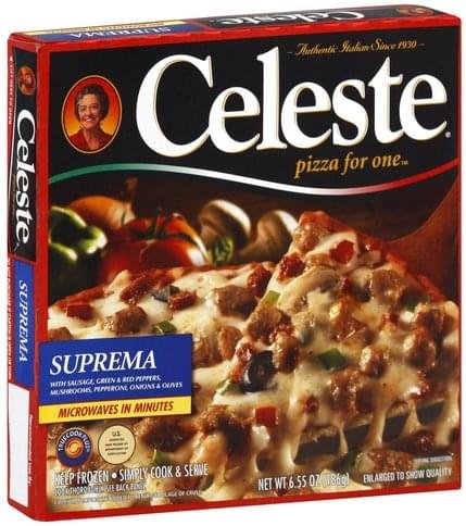 CELESTE SUPREME MEAT PIZZA 6.55 OZ - SUPERMIX