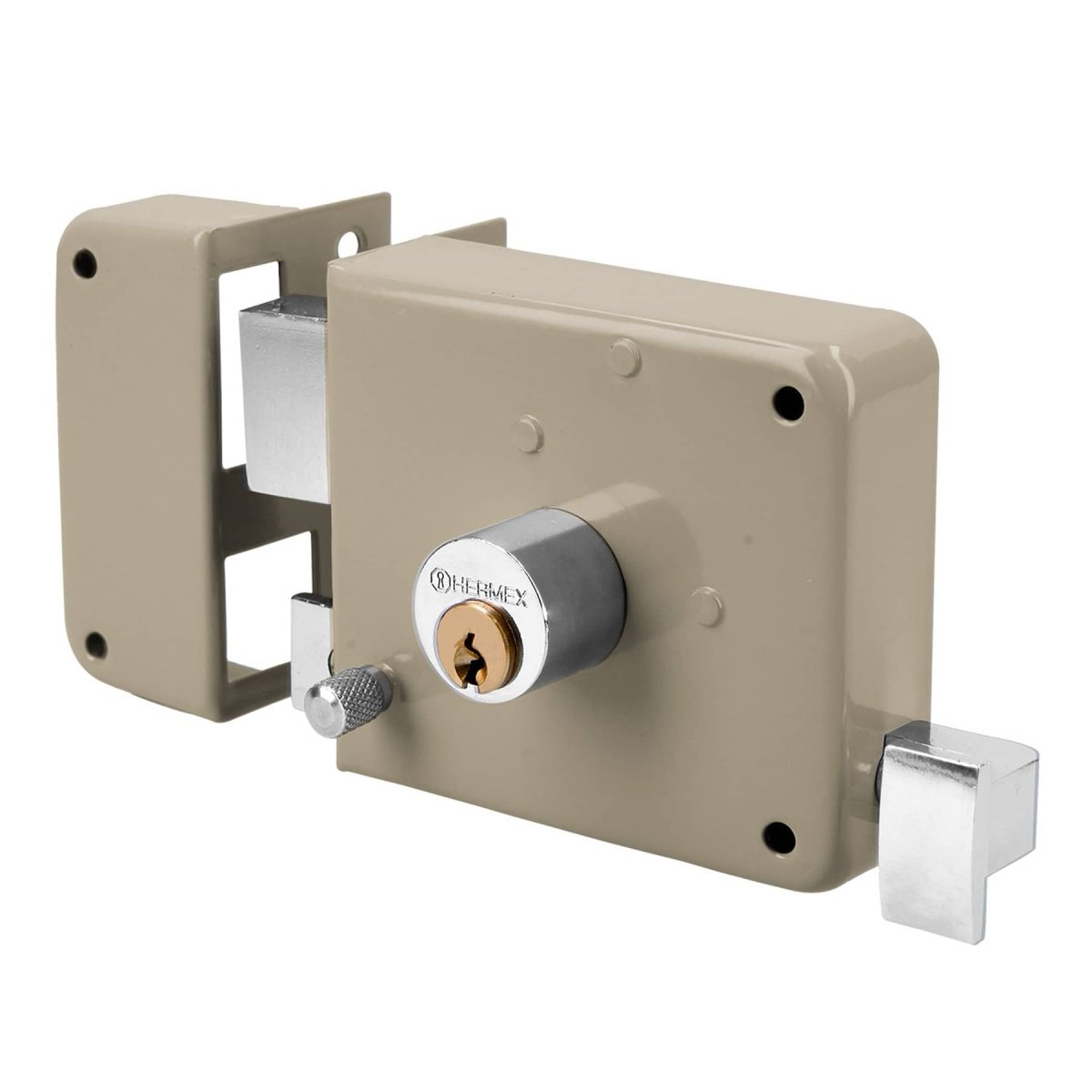 CERADURA ATORNILLABLE CILINDRO DESARMABLE DERECHO EN CAJA HERMEX - SUPERMIX