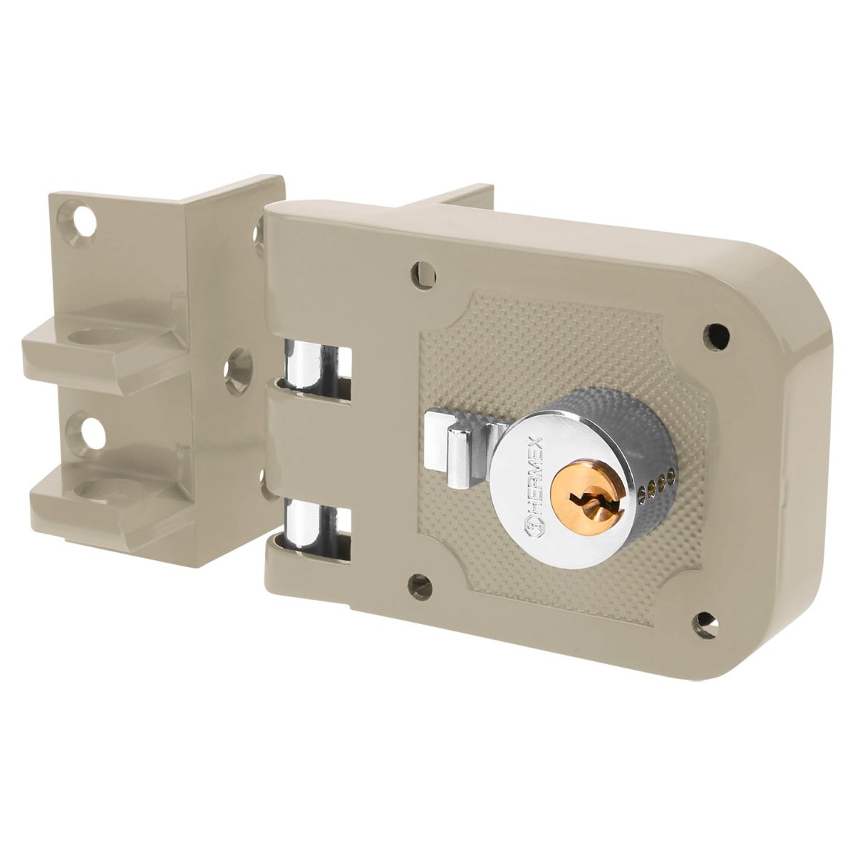 CERRADURA ATORNILLABLE CILINDRO IZQUIERDO PARA PUERTAS CORREDIZAS HERMEX - SUPERMIX