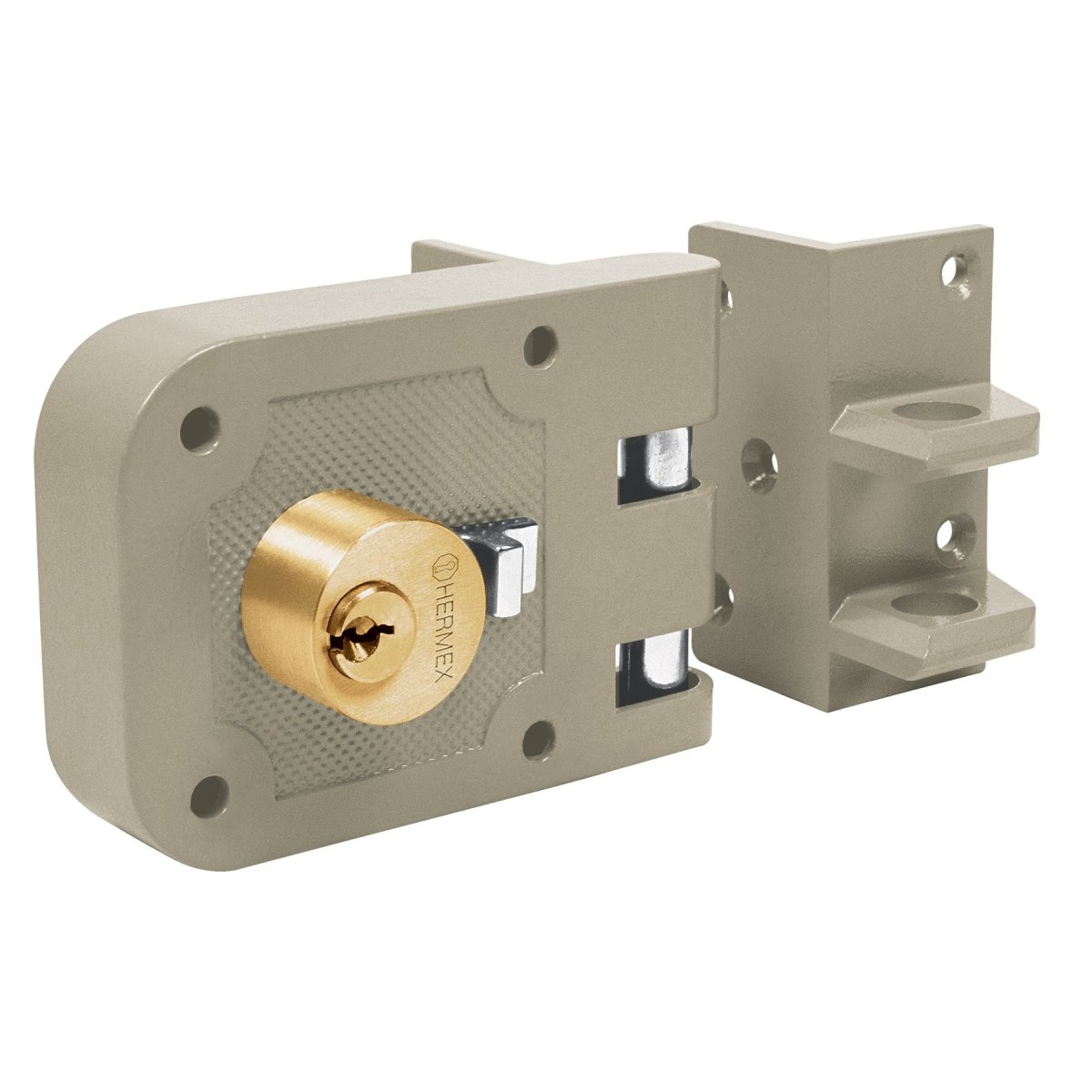 CERRADURA ATORNILLABLE PARA PUERTA CORREDISA CILINDRO DERECHO HERMEX - SUPERMIX