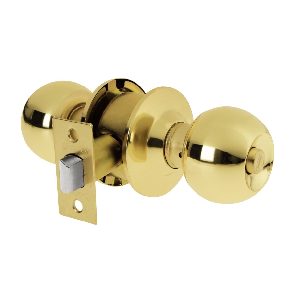 CERRADURA TIPO ESFERA PARA BAÑO CROMO MATE MECANISMO CILINDRICO EN CAJA HERMEX BASIC - SUPERMIX