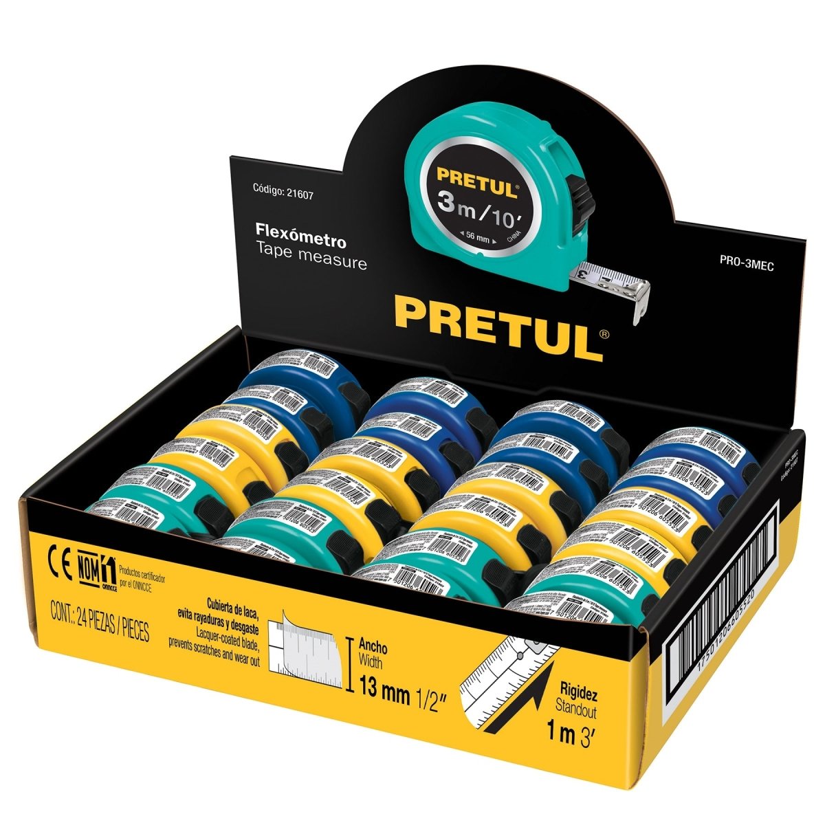 CINTA METRICAS 3M COLORES SURTIDOS PRETUL - SUPERMIX
