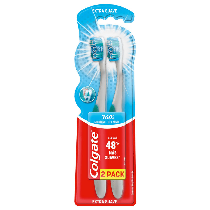 COLGATE CEPILLO DENTAL 360 SUAVE 2 PACK - SUPERMIX