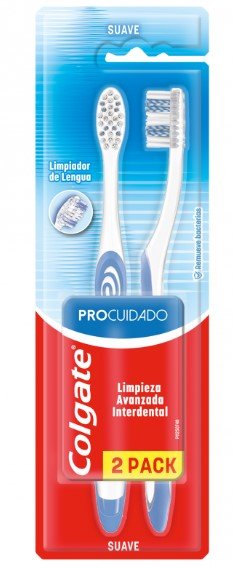 COLGATE CEPILLO DENTAL PRO CUIDADO SUAVE 2 PACK - SUPERMIX