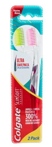 COLGATE CEPILLO DENTAL SLIM SOF ADVANCEED 2 PACK - SUPERMIX