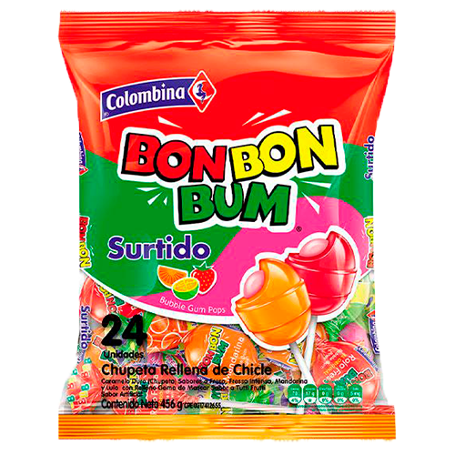 COLOMBINA BONBON BUM SURTIDO 24 Unidad - SUPERMIX