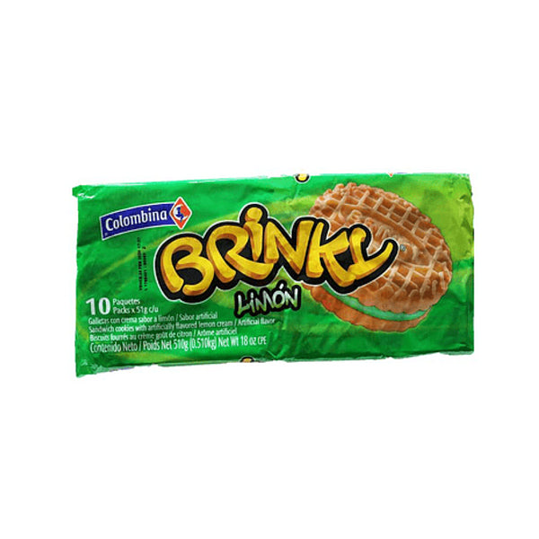 COLOMBINA BRINKY GALLETAS RELLENA LIMON 51G - SUPERMIX