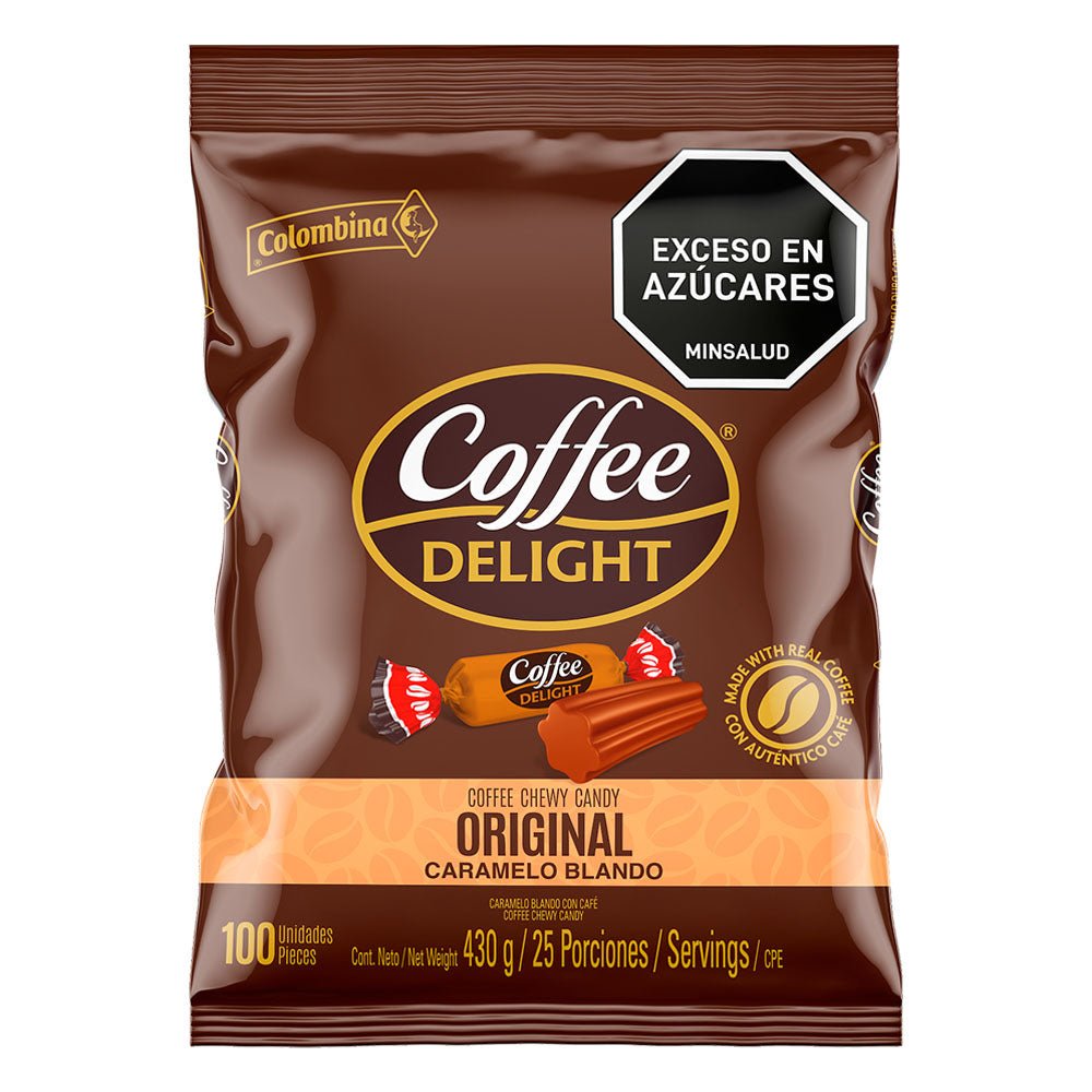 COLOMBINA COFFEE DELIGHT CARAMELO BLANDO 20X25X3.7 GR - SUPERMIX