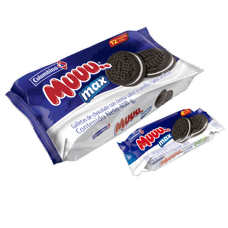 COLOMBINA MUUU GALLETAS DULCE CREMADA MAX 34G - SUPERMIX