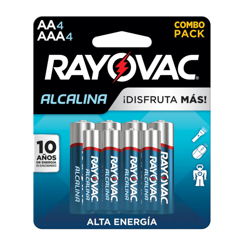 COMBO DE PILA AA+AA ALCALINA AA4+AAA4 RAYOVAC - SUPERMIX
