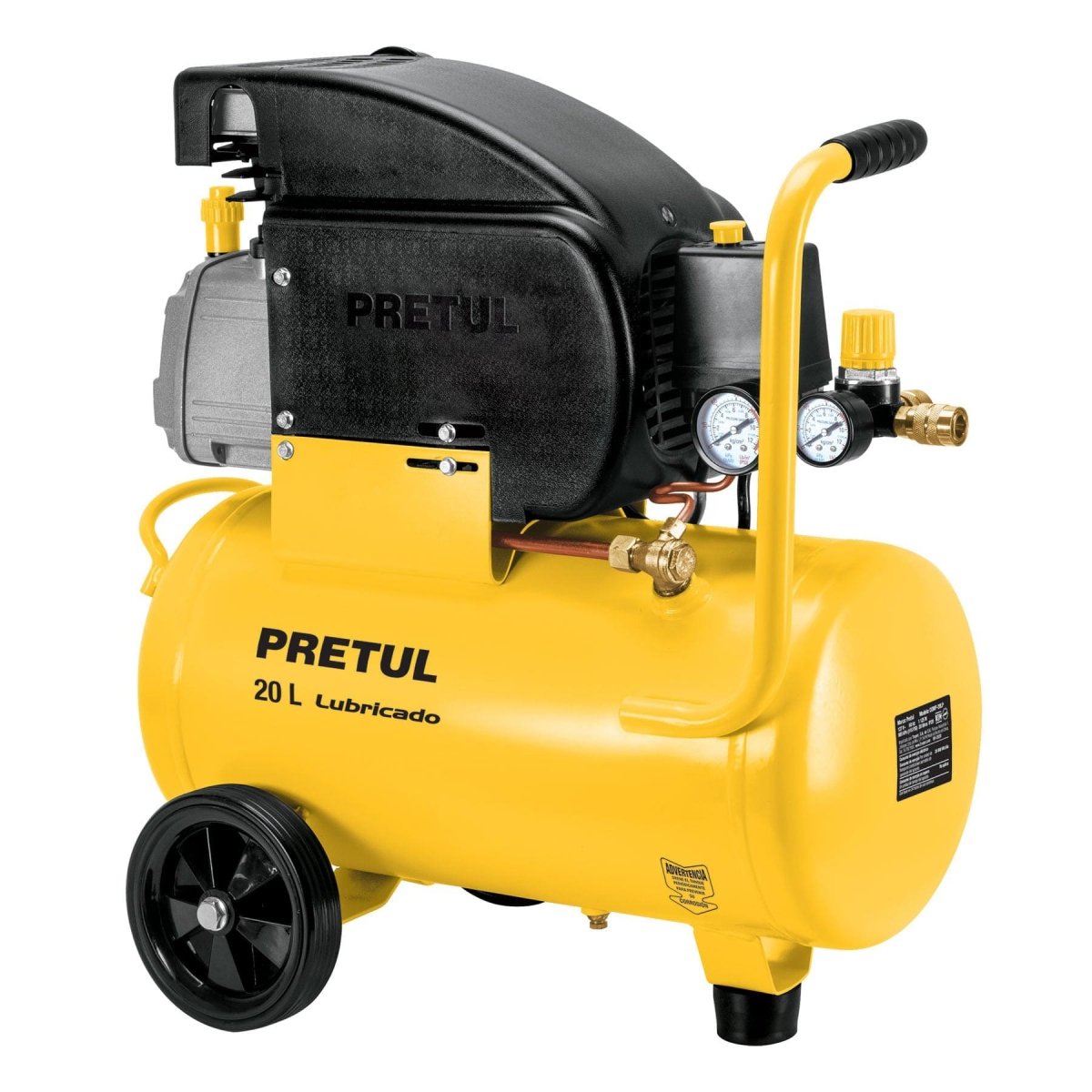 COMPRESOR 20LTS DE AIRE LUBRICADO DE 1.7HP HORIZONTAL PRETUL - SUPERMIX