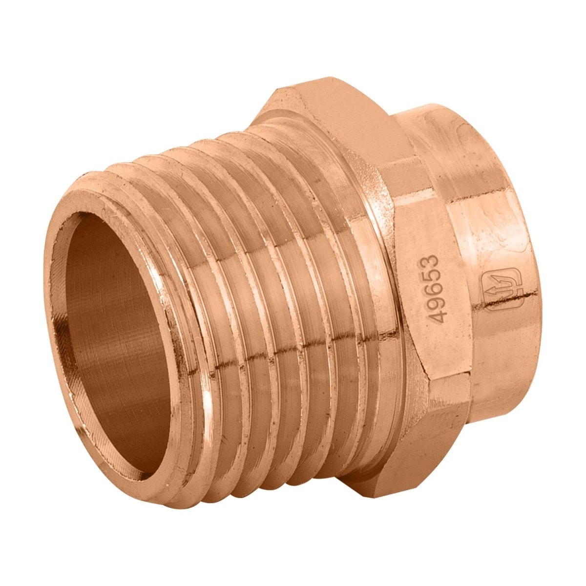 CONECTOR DE COBRE A ROSCA EXTERIOR - SUPERMIX